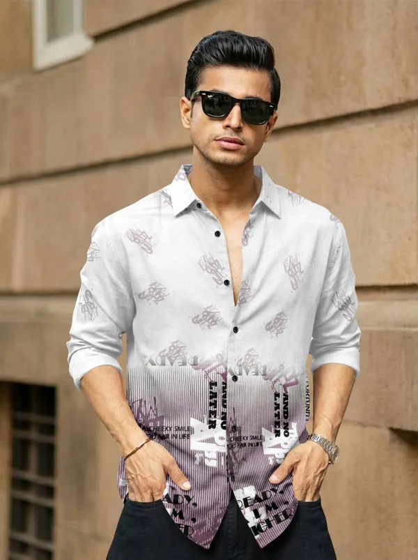 White_Cotton_Linen_Printed_Full_Sleeve_Shirt_For_Men