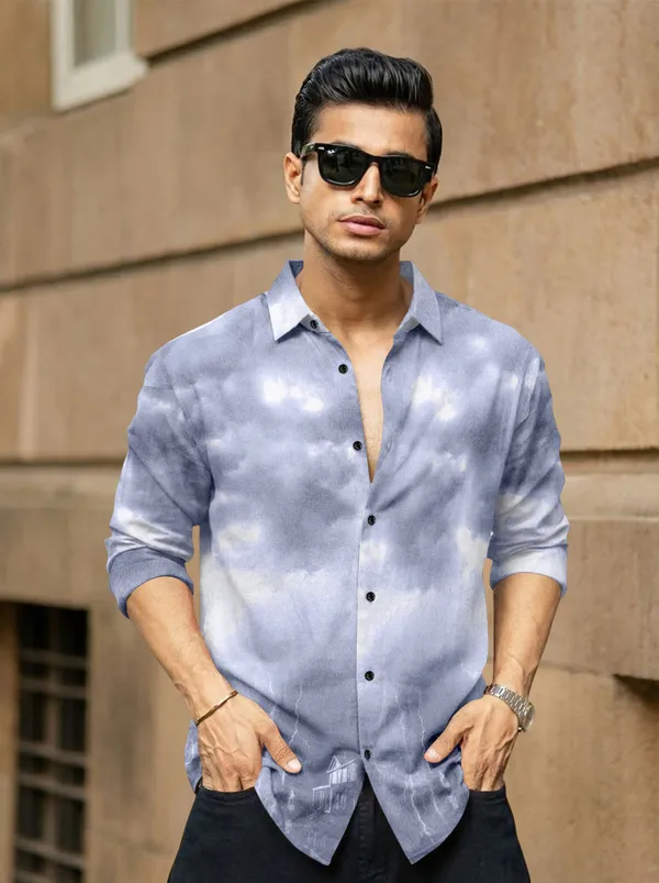 Blue_Cotton_Blend_Printed_Full_Sleeve_Shirt_For_Men