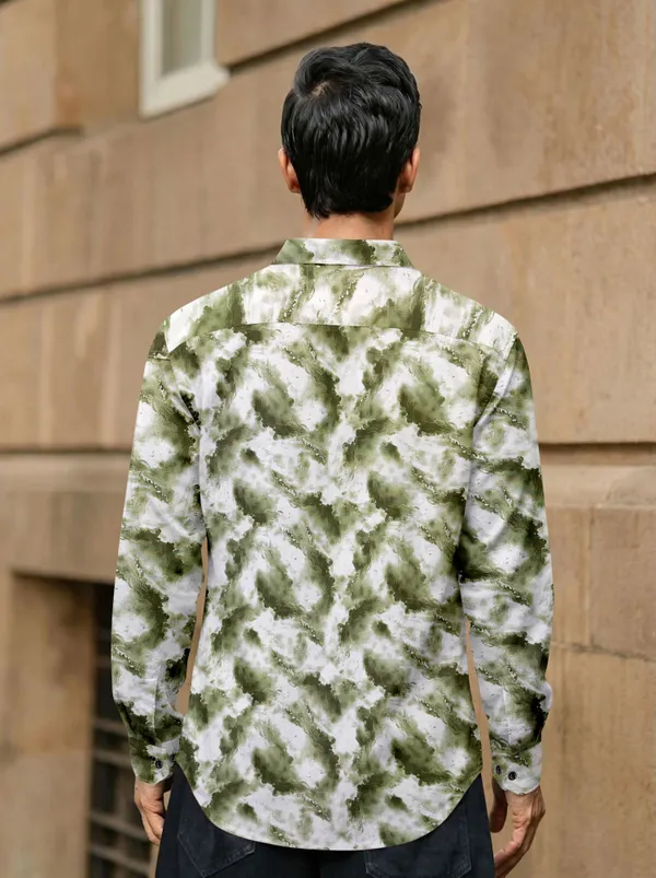 Green_And_White_Cotton_Blend_Printed_Full_Sleeve_Shirt_For_Men