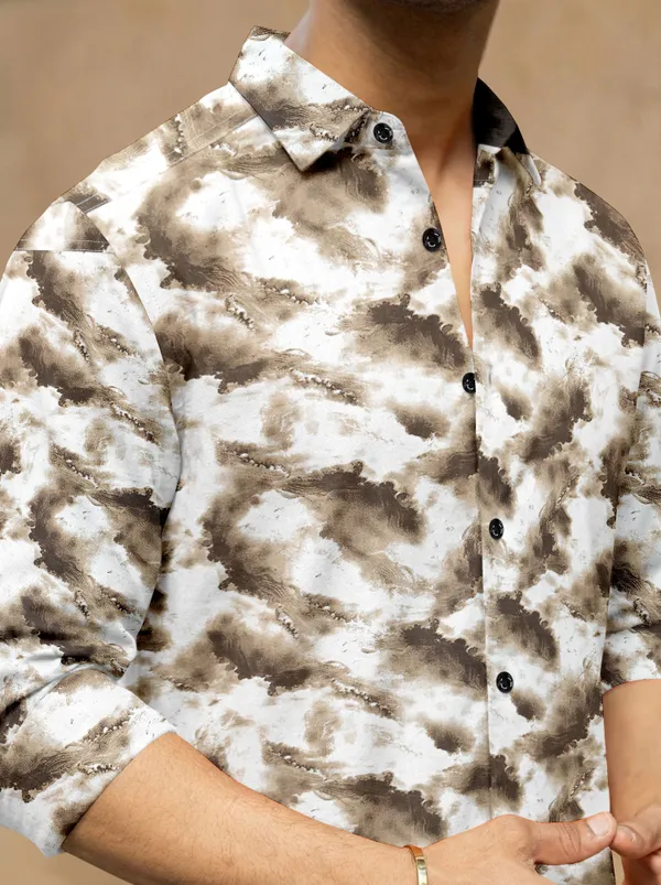 Brown_And_White_Cotton_Blend_Printed_Full_Sleeve_Shirt_For_Men