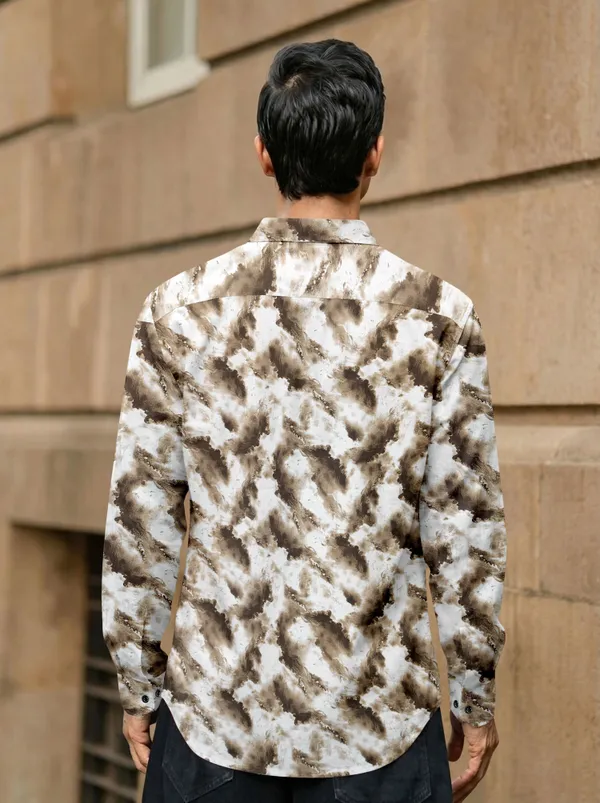 Brown_And_White_Cotton_Blend_Printed_Full_Sleeve_Shirt_For_Men