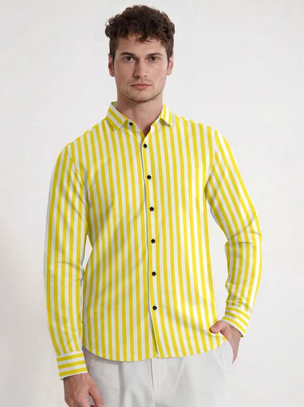 Yellow_Cotton_Blend_Striped_Full_Sleeve_Shirt_For_Men