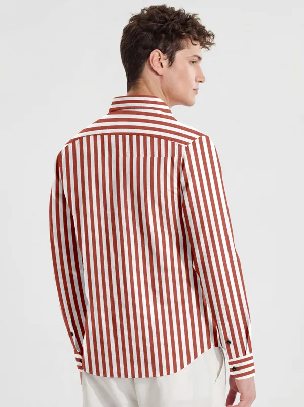 Orange_And_White_Cotton_Blend_Striped_Full_Sleeve_Shirt_For_Men
