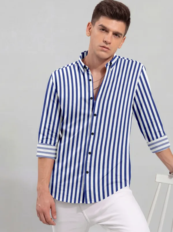 Blue_And_White_Cotton_Blend_Striped_Full_Sleeve_Shirt_For_Men