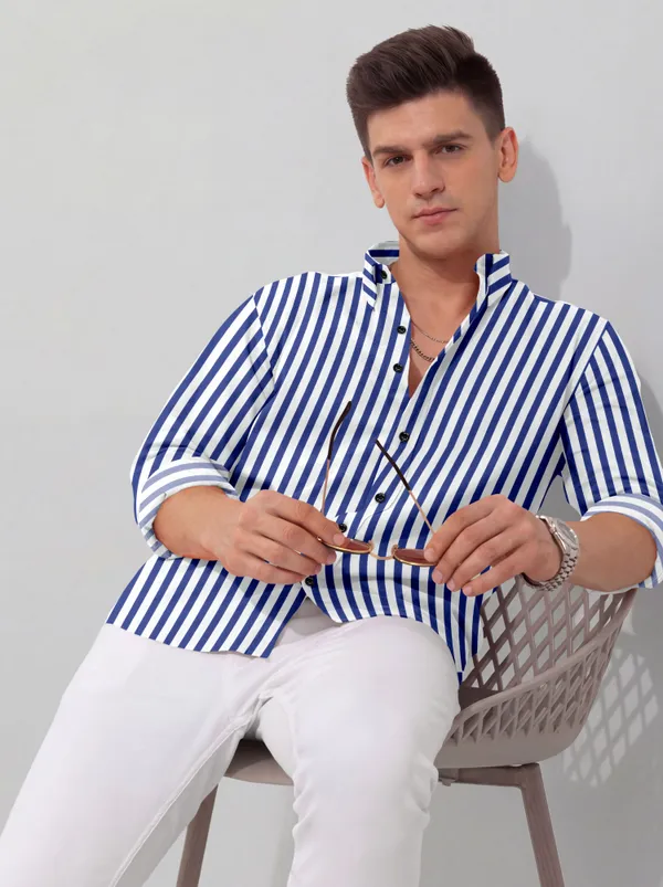 Blue_And_White_Cotton_Blend_Striped_Full_Sleeve_Shirt_For_Men