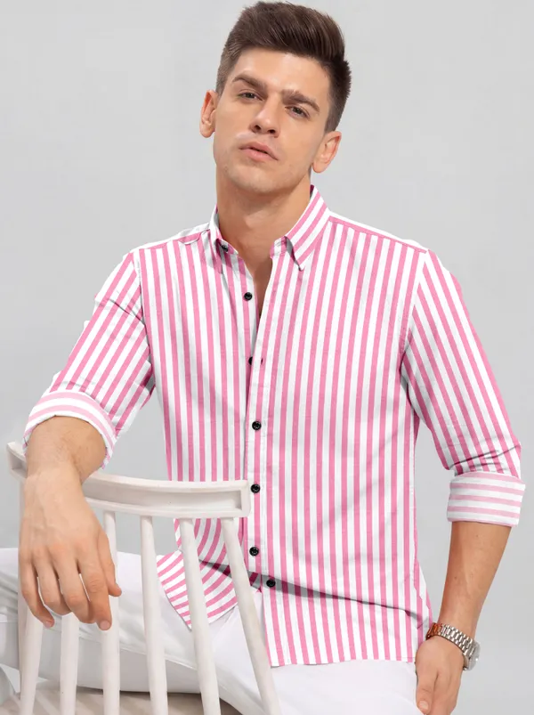 Pink_And_White_Cotton_Blend_Striped_Full_Sleeve_Shirt_For_Men