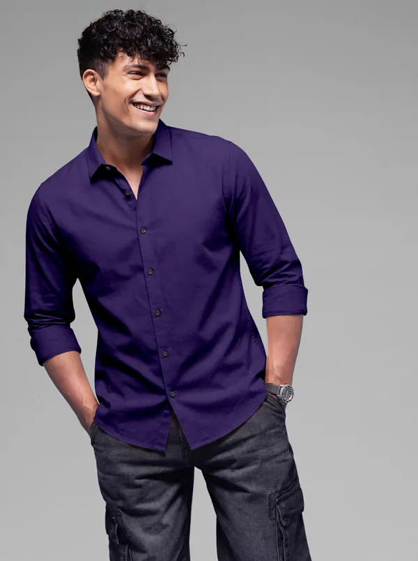 Violet_Cotton_Casual_Solid_Full_Sleeve_Shirt_For_Men