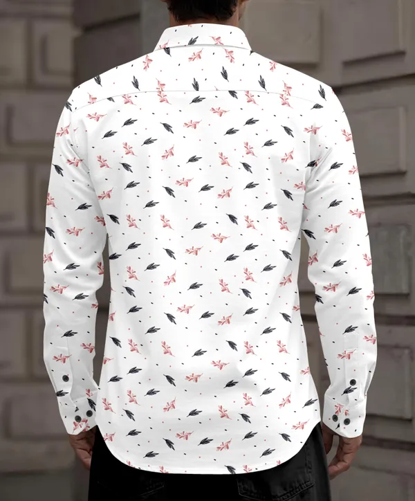 White_Cotton_Blend_Printed_Full_Sleeve_Shirt_For_Men