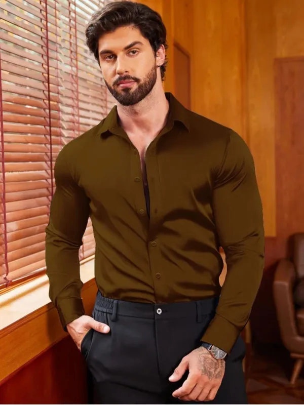 Brown_Satin_Solid_Full_Sleeve_Shirt_For_Men