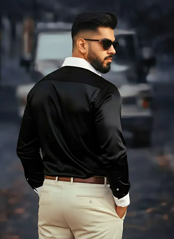 Black_Satin_Solid_Full_Sleeve_Shirt_For_Men