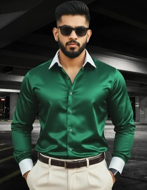 Green_Satin_Solid_Full_Sleeve_Shirt_For_Men