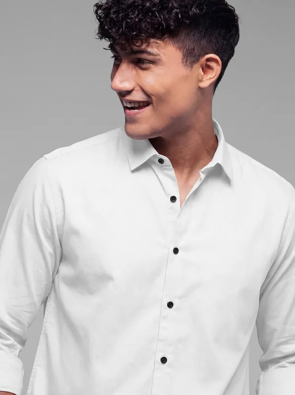White_Cotton_Casual_Solid_Full_Sleeve_Shirt_For_Men