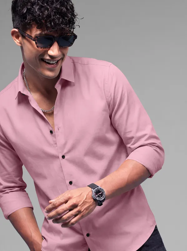 Pink_Cotton_Casual_Solid_Full_Sleeve_Shirt_For_Men