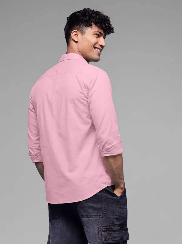 Pink_Cotton_Casual_Solid_Full_Sleeve_Shirt_For_Men