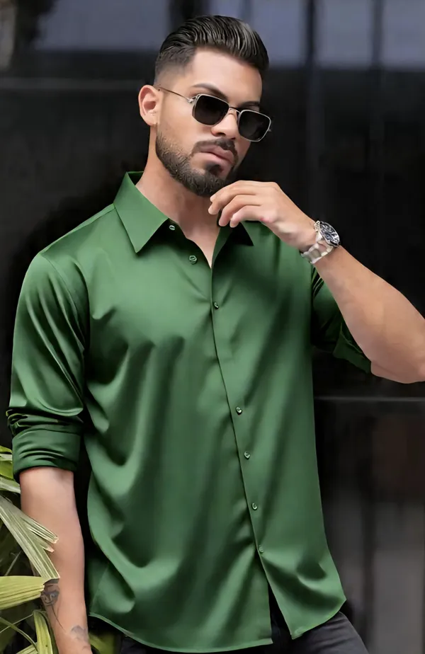Green_Satin_Solid_Full_Sleeve_Shirt_For_Men
