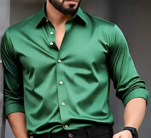 Green_Satin_Solid_Full_Sleeve_Shirt_For_Men