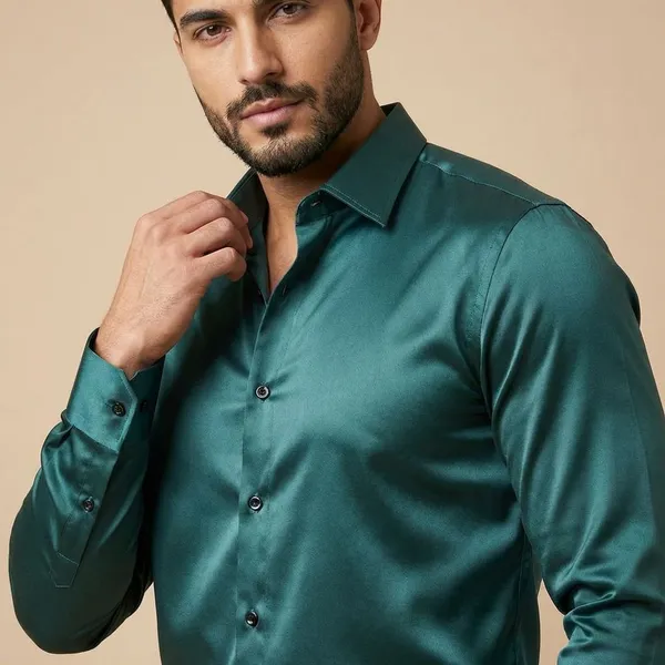 Teal_Satin_Solid_Full_Sleeve_Shirt_For_Men