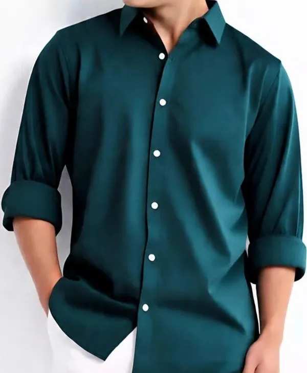 Teal_Satin_Solid_Full_Sleeve_Shirt_For_Men