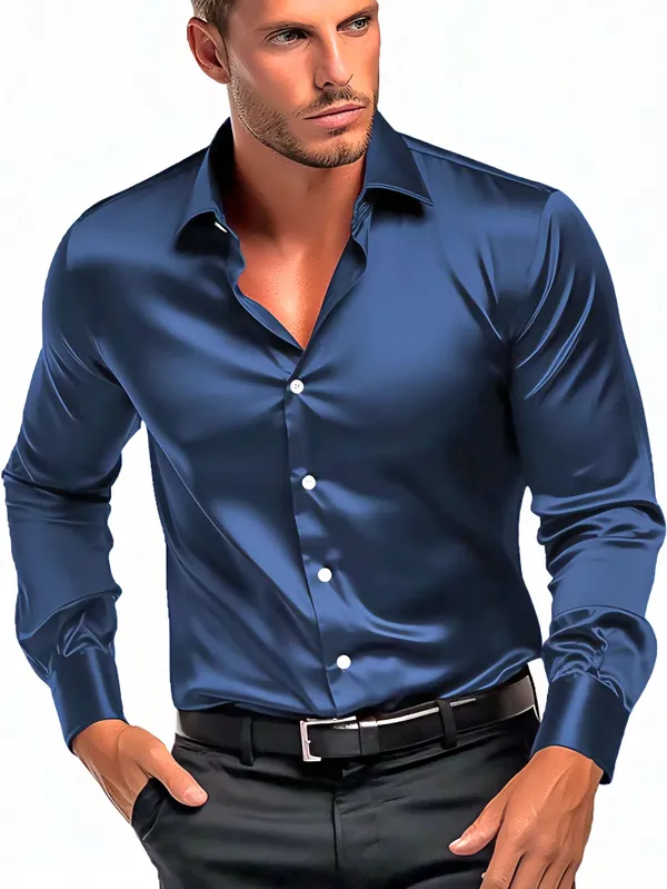 Blue_Satin_Solid_Full_Sleeve_Shirt_For_Men