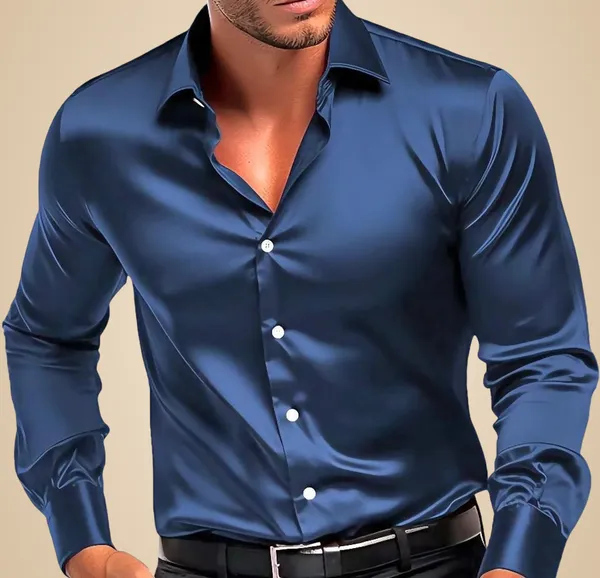 Blue_Satin_Solid_Full_Sleeve_Shirt_For_Men