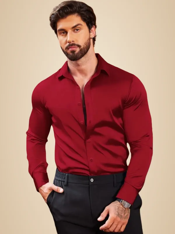 Red_Satin_Solid_Full_Sleeve_Shirt_For_Men