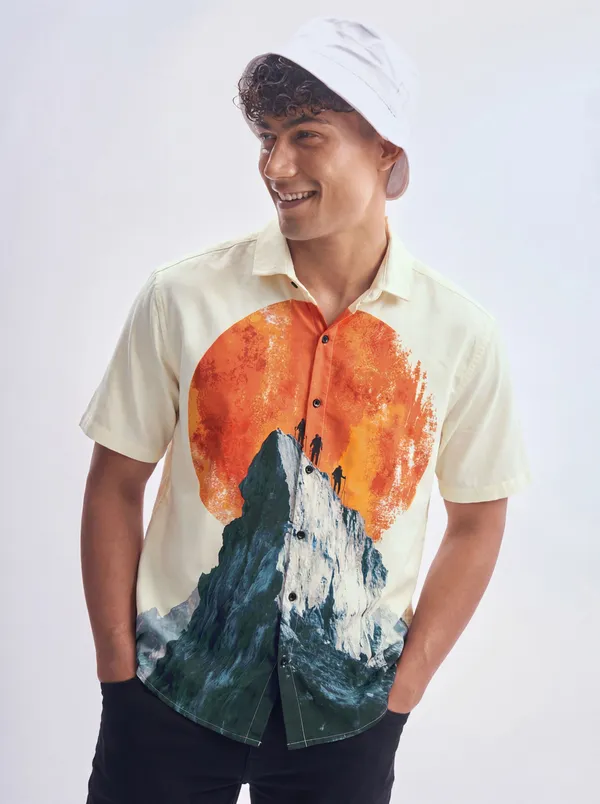 Multicolor_Cotton_Casual_Printed_Half_Sleeve_Shirt_For_Men