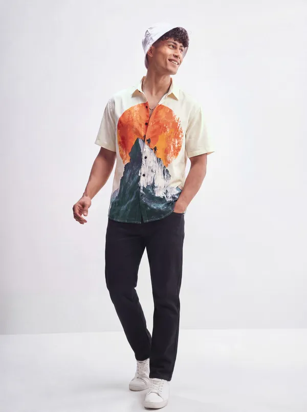 Multicolor_Cotton_Casual_Printed_Half_Sleeve_Shirt_For_Men