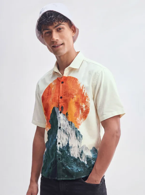 Multicolor_Cotton_Casual_Printed_Half_Sleeve_Shirt_For_Men