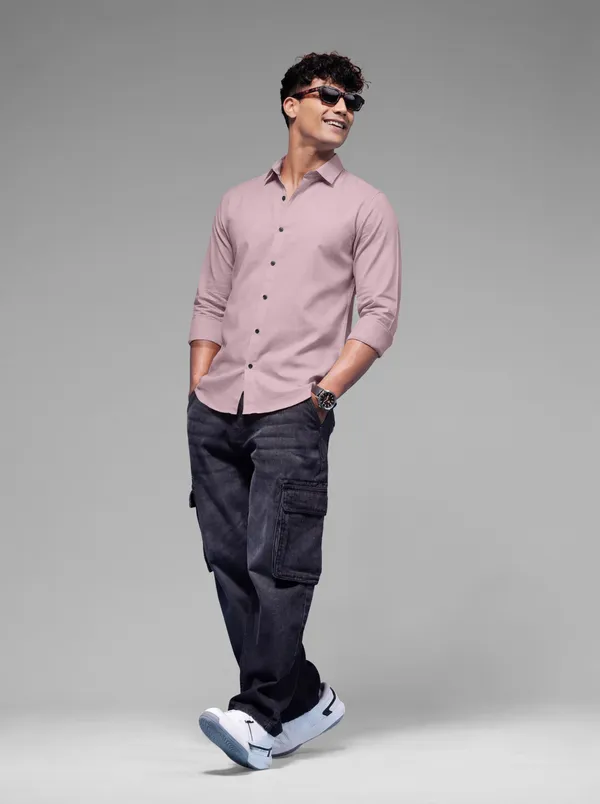 Pink_Cotton_Casual_Solid_Full_Sleeve_Shirt_For_Men