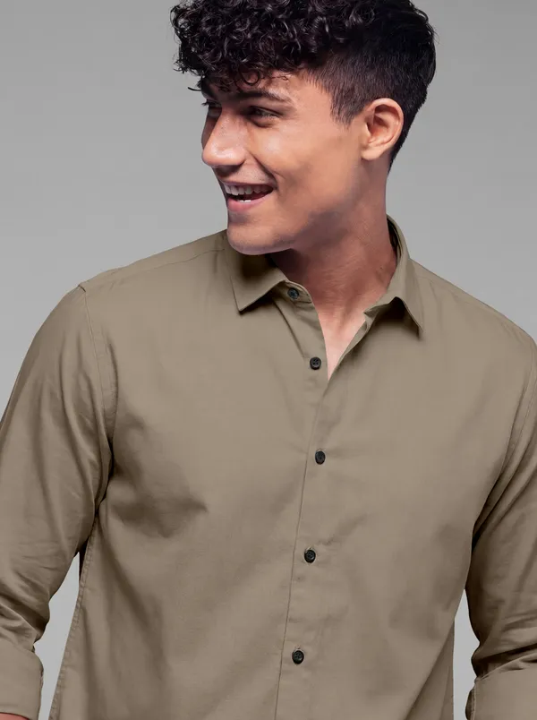 Beige_Cotton_Casual_Solid_Full_Sleeve_Shirt_For_Men