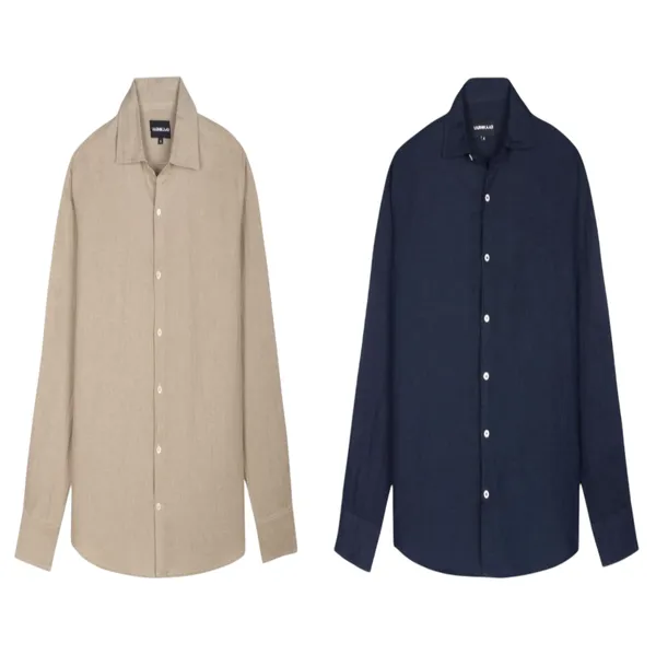 Navy_Blue_And_Dessert_Sand_Linen_Shirt__Pack_Of_2