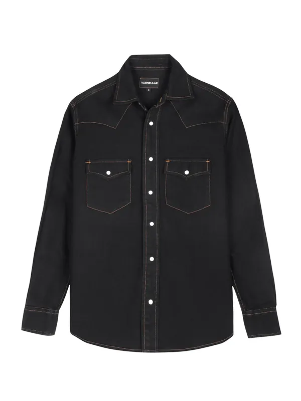 Black_Western_Midweight_Denim_Shirt
