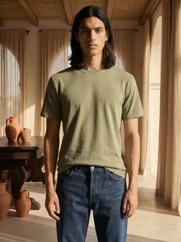 Loden_Green_Crew_Neck_T-Shirt