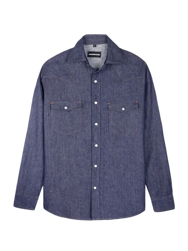 Cotton_Hemp_Denim_Western_Shirt_-_Blue