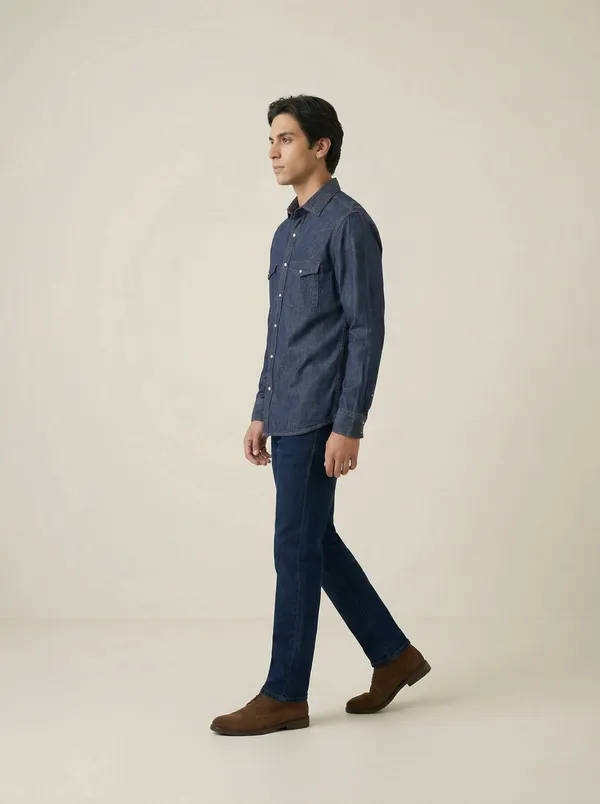 Cotton_Hemp_Denim_Western_Shirt_-_Blue