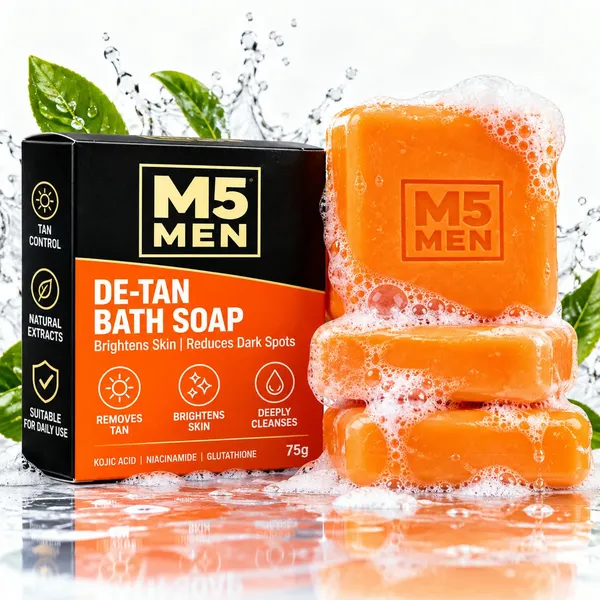 M5MEN_Turmeric_&_Kojic_Acid_De_tan_Bath_Soap_75gm_|_Skin_Brightening_&_Tan_Removal_Bathing_Soap_for_Men_|_Kojic_Soap_–_Dark_Spots,_Pigmentation_|_Turmeric_&_Niacinamide_(Pack_of_2)