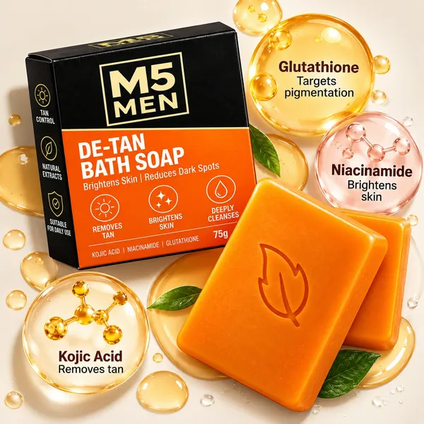 M5MEN_Turmeric_&_Kojic_Acid_De_tan_Bath_Soap_75gm_|_Skin_Brightening_&_Tan_Removal_Bathing_Soap_for_Men_|_Kojic_Soap_–_Dark_Spots,_Pigmentation_|_Turmeric_&_Niacinamide_(Pack_of_2)