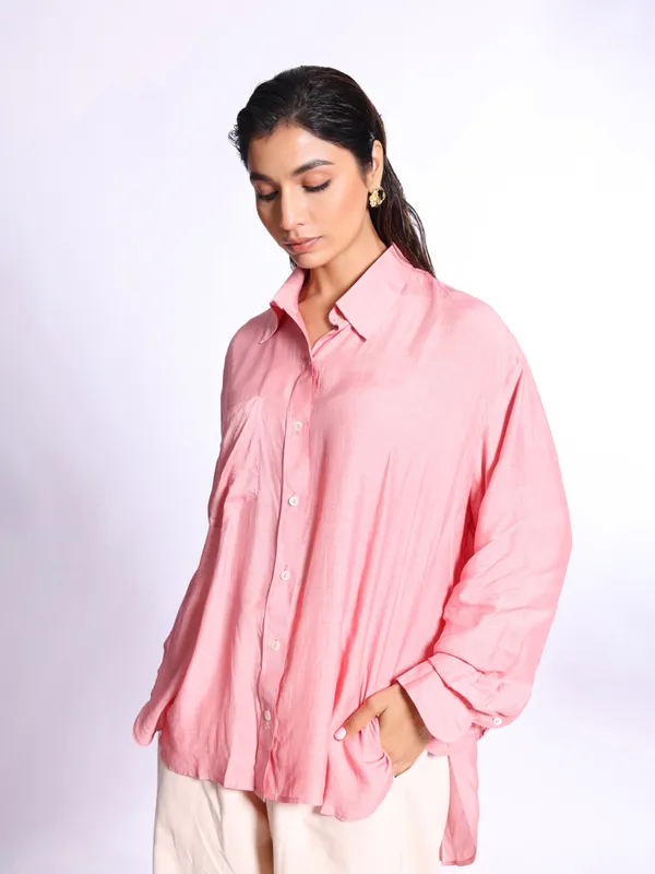 CALM_Shirt_(Pink)_–_Stylish_Casual_Shirt_For_Women