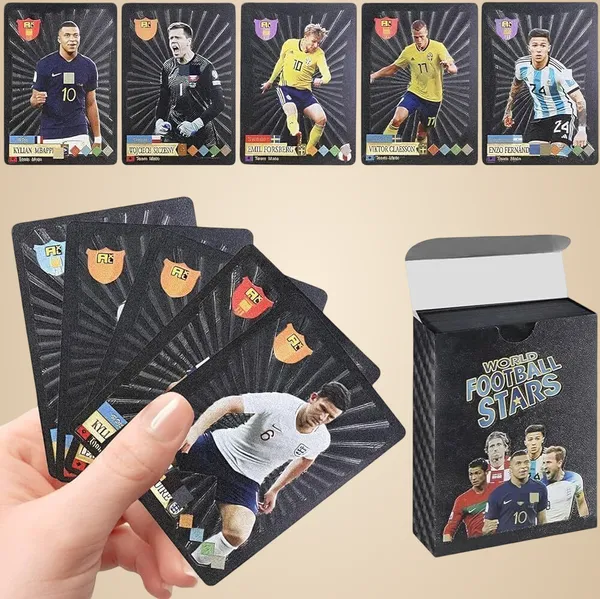A_Magical_Hub_Football_Star_Cards_55_Gold_Foil_Football_Trading_Card_For_Football_Black_Pack_Of_2