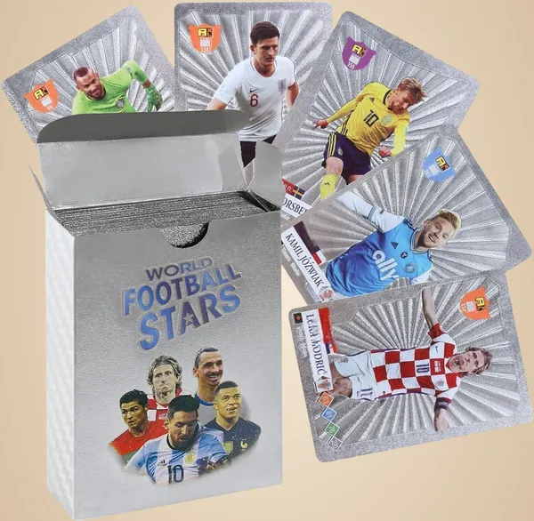 A_Magical_Hub_Champions_League_Football_Collector_Cards_55_Pcs_Unofficial_Trading_Card_Game_Football_Silver_Pack_Of_2