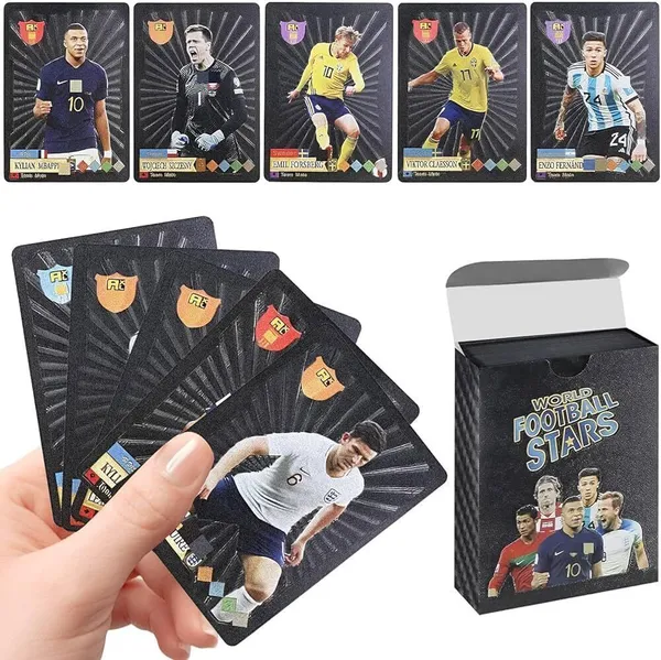 A_Magical_Hub_Football_Star_Cards_55_Gold_Foil_Football_Trading_Card_For_Football_Black_Pack_Of_2