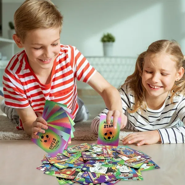 A_Magical_Hub_World_Cup_Soccer_Star_Card_Colorful_Soccer_Trading_Card_55Pcs_Gold_Kids_Rainbow_Pack_Of_2