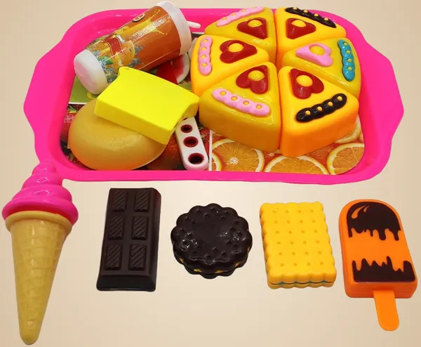 A_Magical_Hub_14Pc_Pretend_Role_Play_Plastic_Tray_Food_Kitchen_Set_Toy_For_Kids_Pack_Of_1