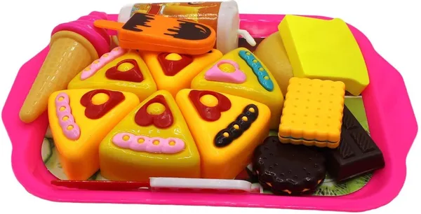 A_Magical_Hub_14Pc_Pretend_Role_Play_Plastic_Tray_Food_Kitchen_Set_Toy_For_Kids_Pack_Of_1