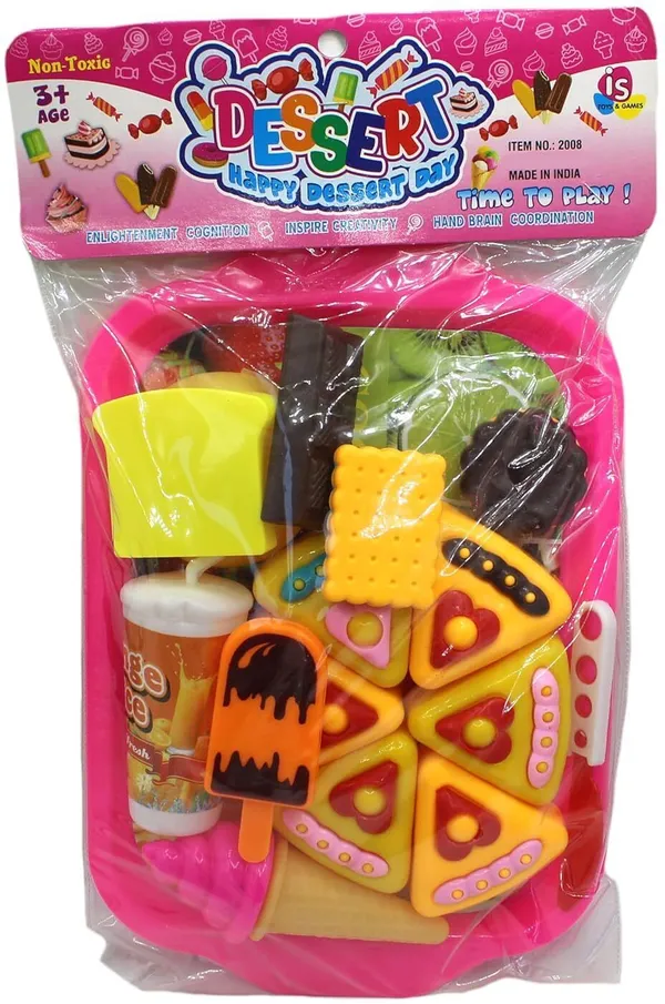 A_Magical_Hub_14Pc_Pretend_Role_Play_Plastic_Tray_Food_Kitchen_Set_Toy_For_Kids_Pack_Of_1