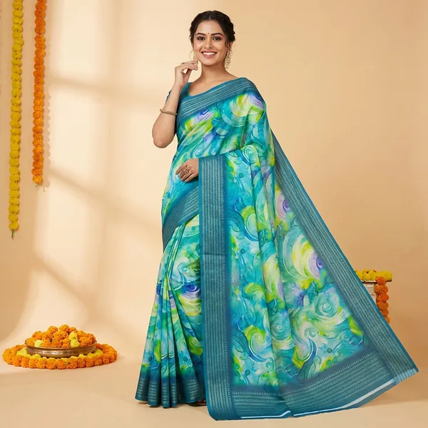 Rama_Aura_Cotton_Silk_Digital_Print_With_Latkan_Work_Saree_For_Women