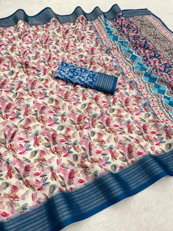 Cream_Aura_Cotton_Silk_Digital_Print_With_Latkan_Work_Saree_For_Women