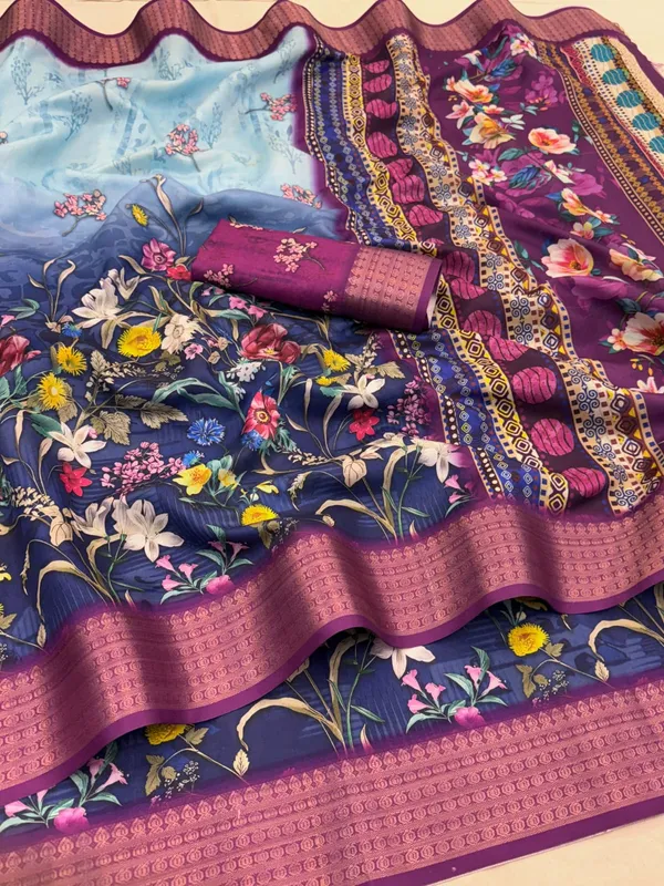 Blue_Aura_Cotton_Silk_Digital_Print_With_Latkan_Work_Saree_For_Women
