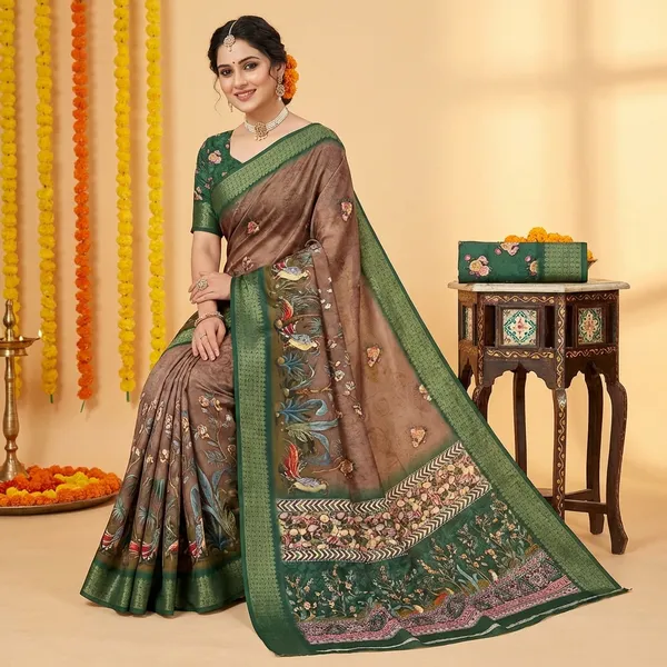 Brown_Aura_Cotton_Silk_Digital_Print_With_Latkan_Work_Saree_For_Women