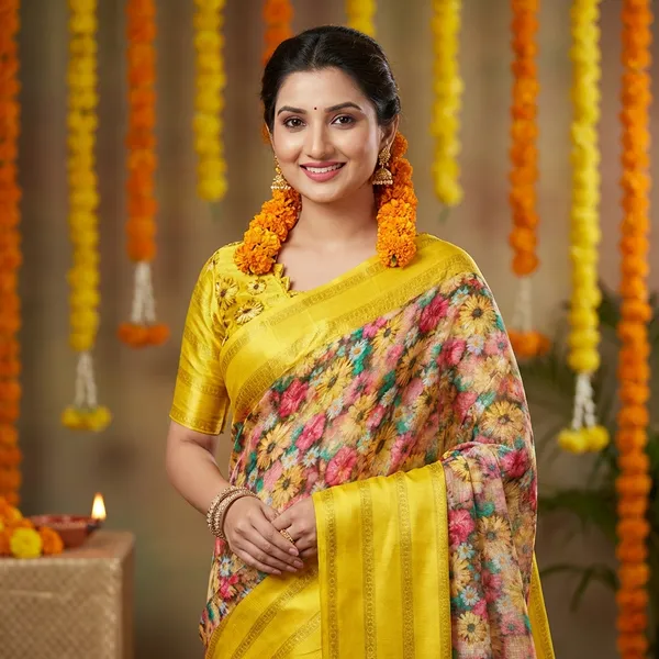 Yellow_Aura_Cotton_Silk_Digital_Print_With_Latkan_Work_Saree_For_Women